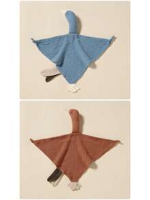 1 件纯棉皱纹布安抚毯，婴儿出牙娃娃舒适毯，婴儿睡眠辅助 - 彩色 - 查看 10