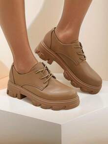 女鞋厚底 - 卡其色 - 查看 1