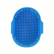 1 Pet Bath Brush, Cat Massage Brush, Dog Washing Glove, Massage Mitt, Cleaning Brush, Pet Shampoo Brush, Silicone Massage Rubber Bathing Comb With Adjustable Round Handle, For Dogs And Cats
