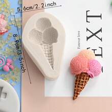Ice Cream/Popsicle Silicone Mold, Cake Decorating Tools For Fondant, Chocolate, Candy, Cake Topper Accessories - Beige - View 2