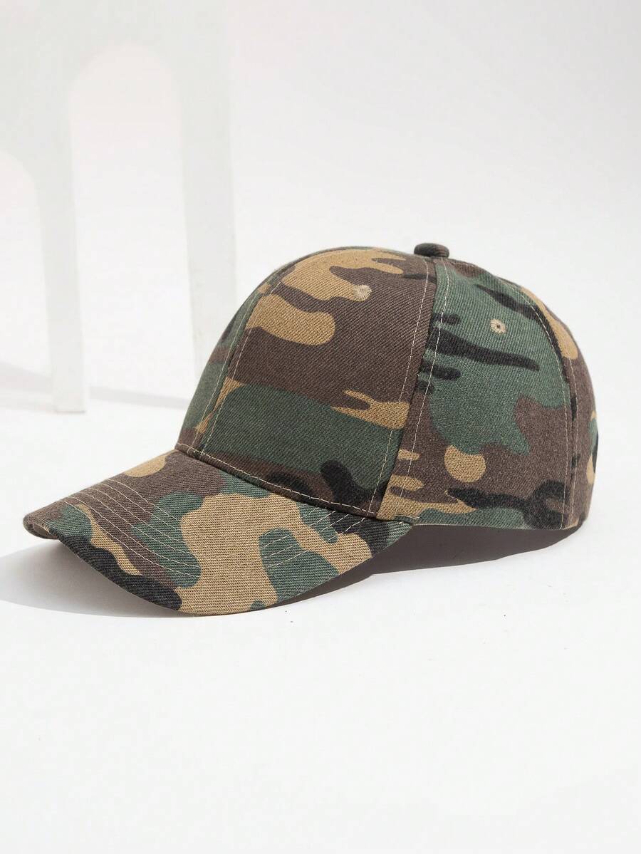 1pc Unisex Camouflage Baseball Cap, Outdoor Travel Sports Casual Hat, Truck Driver Hat - Multicolor - View 1