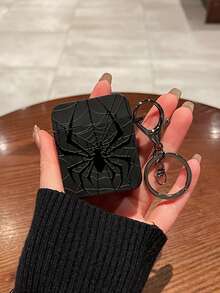 Funda protectora inalámbrica para auriculares Bluetooth compatible con Apple 4/3, estuche protector para auriculares pro - araña negra - Ver 1