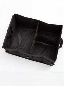 1 pieza Bolsa de almacenamiento para el maletero del coche con compartimentos, gran capacidad, bolsa de almacenamiento trasera universal plegable de Oxford con bolsillo grande, bolsa de almacenamiento para maletero de SUV, bolsa de almacenamiento para asiento trasero que ahorra espacio en el coche - Negro - Ver 6