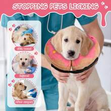 Inflatable Dog Cone Collar For Post-Surgery Recovery - Soft And Comfortable E-Collar For Large, Medium, And Small Dogs And Cats