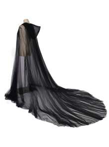 1pc Bridal Shawl Witch Vampire Cosplay Mesh Cloak Scarf