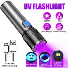 KENSUN 1 đèn pin LED UV công suất cao 395nm, sạc USB, điều chỉnh tiêu cự, chống nước, thích hợp cho cắm trại ngoài trời, trường hợp khẩn cấp, phát hiện nước tiểu bằng tia UV, phụ kiện cắm trại - Như thể hiện trong hình ảnh - Xem 7