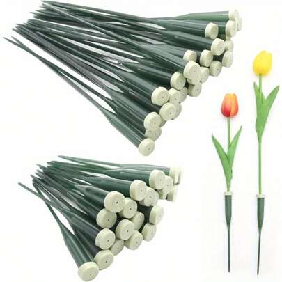 25/50 Pack Plastic Floral Picks - Extendable Water Tubes With Caps For Flower Arrangements, Adjustable Length Vials For Floristry, Multipurpose Florist Supplies Home Decor Vase Room Decor Flower Vase Glass Vase