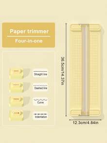 4-In-1 Paper Cutter Set, Creative Mini Multi-Functional Trimmer With 4 Blades For Students, Cutting Photos, Documents, Crafts,Back To School,School Supplies