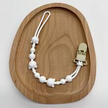 1 Peça Chupeta de Silicone com Formato de Urso, Brinquedo de Dentição, Presilha para Chupeta, Presilha de Plástico para Chupeta, Sem Chupeta