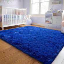 Area Rugs For Living Room, Large Fluffy Blue Rug For Bedroom, Soft Shag Shaggy Fuzzy Carpets For Boys And Girls Dorm Room Home Decor