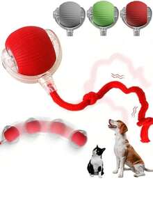 1pc LED Light-Up Smart Pet Ball, Dog/Cat Toy Ball, Self-Entertainment Device, Pet Chew Toy, Puppy/Kitten Teaser Wand, Auto-Jump Ball, Suitable As Halloween, Christmas, Valentine's Day Gift - Multicolor - View 2