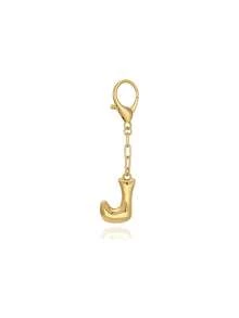 1pc Bubble Letters Cute Necklace Pendant Bag Pendant-Lucky Crystal Pendant, Alphabet Letters A-Z, Shiny Alloy Bag And Backpack Pendant-Perfect Gift For Birthdays And Special Occasions, Key Chain Ring Bag Backpack Pendant Car Pendant Gift For Ladies And Girls, Wallet And Handbag Accessories. - Gold - View 26