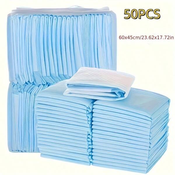 20 unidades de almofadas absorventes para treinamento de cães de 17,72 x 23,62 polegadas, almofadas de urina de tecido resistente para filhotes, 17,72 x 23,62 polegadas/23,62 x 23,62 polegadas/23,62 x 35,43 polegadas, à prova de vazamento, laváveis, adequadas para cães grandes, azul