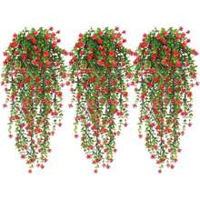 2pcs Artificial Green Vine Money Leaf, 69 Mesh Eucalyptus Camellia Vine, Small Lotus Vine, Artificial Flower, White, Red, Yellow, Artificial Green Vine Money Leaf, 30 Inch Vine Flower, Suitable For Wedding Decoration, Home Decoration, Yard Decoration, Home Decoration,Fake Plants