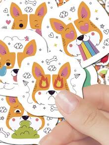 6pcs 56 Stickers Corgi Stickers Graffiti Stickers Cheap Stickers Vinyl Stickers Diary Stickers Hand Tent Stickers Decorate Party Skateboard Phone Case Water Cup Guitar Sticker Sticker Can Diy Sticker Sticker Notebook Sticker - Multicolor - View 8