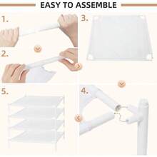 Sweater Drying Rack, Mesh Clothes Drying Rack, Stackable Laundry Drying Rack, Lay Flat Dryer For Delicates, Portable Dry Rack For Indoor Or Outdoor, White, 4-Pack - 4-Pack - View 6