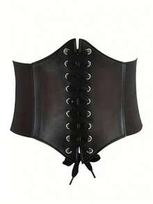 1 szt. Europejskie i amerykańskie damskie paski modelujące sylwetkę w stylu dworskim, modne i uniwersalne paski w talii, pasujące do sukienek na codzienne podróże po ulicach. Gorset damski, pas do sukienki, modelujący talię i wyszczuplający brzuch.