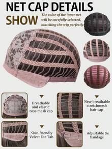 Lavender Purple Gradation Long Natural Wave Wigs With Bangs 28 Inch Natural Daily Hair - Multicolor - View 9