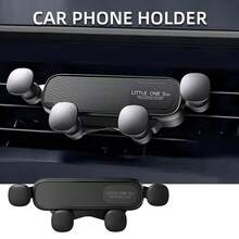 1pc Gravity Car Phone Holder Air Vent Clip Mount Smartphone Stand In Car GPS Car Accessories Car Must Haves - Multicolor - View 2