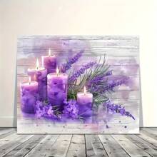A Canvas Wall Art Cutout, Lavender And Purple Candle Print, Wooden Frame Home Office Decoration, Ideal Bachelor Party Gift. 1 Pc Keyword Wooden Framed Canvas Painting - Thickness 2. 25cm/0.. 9inch,Home Gift Decoration, Room Decoration Aesthetic, Wall Decoration Art. Perfect Gift, Autumn And Winter Wall Decoration, Living Room Decoration, Bedroom Decoration, Kitchen Decoration, Entry Decoration, Bathroom Decoration, Direct Wall Painting, High Quality Wall Painting Poster