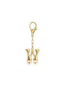 1pc Bubble Letters Cute Necklace Pendant Bag Pendant-Lucky Crystal Pendant, Alphabet Letters A-Z, Shiny Alloy Bag And Backpack Pendant-Perfect Gift For Birthdays And Special Occasions, Key Chain Ring Bag Backpack Pendant Car Pendant Gift For Ladies And Girls, Wallet And Handbag Accessories. - Gold - View 23