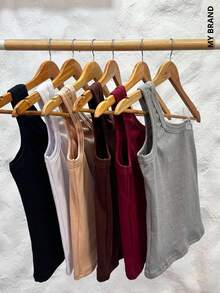 Women's Off Shoulder Blouse With Premium Ribbed Sleeves, Basic Elegant Casual Fashion Tank Top - Hitam dan Putih - View 3