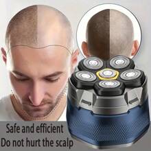 YTWO 6D Men's Electric Bald Head Clipper | 6 Floating Blades | Cordless, Rechargeable | For Short Hair & Travel | Great Gift For Him, Titanium Head Shaver Is The Evolution In Electric Head Shavers For Bald Men. Battery Capacity: 1400mAh