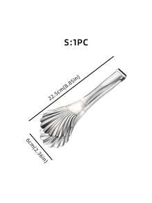 1pc Reusable Shell-Shaped Food Tong For Snack, Cake, Salad, Pastry, Bread, Fruit, Meat, Cookware, Spaghetti Clips With Gold And Silver Option, Kitchen Cooking Clamps, Party/Wedding Dinnerware, Multi-Functional Kitchen Utensils, Kitchen Supplies