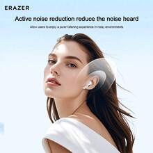 Lenovo Auriculares inalámbricos ERAZER HT18 blancos, Bluetooth 5.4 con baja latencia, calidad de sonido Hi-Fi para música, entrenamiento, e-sports, juegos y llamadas, diseño cómodo y elegante de semi in-ear, compatible con todos los dispositivos con Bluetooth - Unitalla - Ver 5