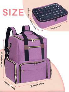 This Nail Polish Storage Backpack Can Hold 80 Bottles (15ml/0.5 Fl Oz) Of Nail Polish And One Manicure Lamp, With 2 Detachable Storage Bags And 6 Tool Compartments, Making It An Ideal Travel Companion For Nail Technicians And Beauty Enthusiasts, As Well As A Great Gift For Women, Christmas, And Other Occasions. - Multicolor - View 3