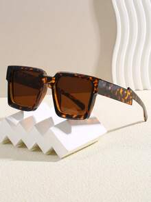 1pc Big Frame Square Decorative Glasses, European And American Style For Teenagers - Multicolor - View 6