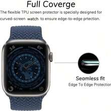 3 件装软膜防偷窥隐私屏幕保护膜适用于 Apple Watch Ultra 49 毫米 45 毫米 44 毫米 42 毫米 41 毫米 40 毫米 38 毫米 Apple Watch Series 8 7 6 SE 5 4 防刮手表屏幕保护膜 - 無色 - 查看 7
