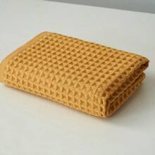 1 pieza, Toalla cuadrada de gofre suave/Toalla de baño/Toalla, de secado rápido con absorción de agua, esencial para el baño/lavado en el hogar, material delicado para un secado cómodo en la cara, toalla de mano, toalla de cara, baño