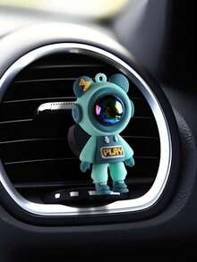 1 件汽车彩块太空闪电熊出风口装饰车内卡通饰品装饰产品适用于各种车型，可作为男孩女孩的情人节礼物、节日礼物