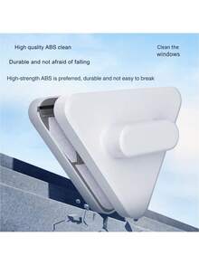 1 Limpiador magnético de ventanas reversible para edificios de gran altura, limpiador de vidrio con imán potente para sala de estar, dormitorio, baño - Material de plástico - Blanco - Ver 7