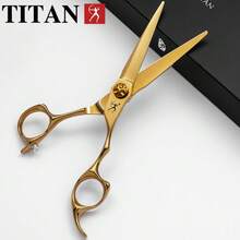 Gunting Rambut TITAN HIRLD 6 Inci dengan 2 Cincin Jari, 1 Kain Pembersih, 1 Alat Penyesuaian (Aksesoris dan Hadiah Dikirim Secara Acak) - Emas - View 10