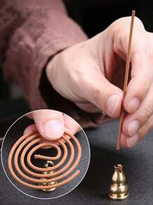 Mini bruciatore di incenso a forma di zucca, in lega metallica, adatto per spa, yoga, meditazione, decorazione della casa e della stanza, decorazione artigianale (esclusi i bastoncini di incenso)