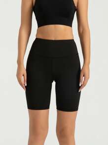 1pc Low Impact High Elasticity Hip Lifting Shaping Summer Style Sports Yoga Shorts High Waist Seamless Tummy Tucking Design Solid Color Fashion Simple Sports Ieggings For Outdoor Fitness Running Workout Cycling Biking Boxing Elastic Shorts Thin Soft Quick Drying Breathable Sweat Wicking Gym Sweat Pants