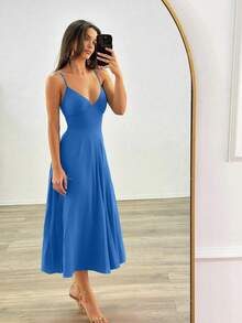 Women's Solid Color Knit Casual Sexy Vacation Dress