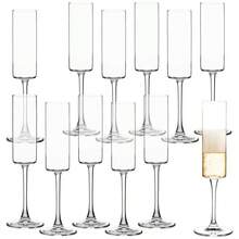 可重复使用的优雅塑料香槟杯，适用于派对、婚礼、生日和圣诞节 - 防碎、可用洗碗机清洗且可重复使用