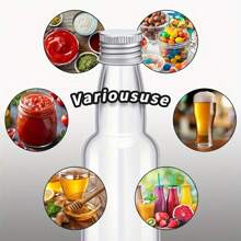 32pcs/1pc/5pcs Mini Petite Empty Transparent Body Plastic Wine Bottle Waterproof, With A Small Funnel For Easy Filling, Screw Cap Sealing Is Not Easy To Leak, Multiple Sizes To Choose From, Suitable For Weddings, Parties, Alcohol, Gin, Whisky, Spirits.