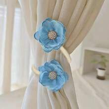 1 peça elegante prendedor magnético para cortina com design de flores 3D, prendedor de cortina de fita de poliéster para decoração de quarto e sala de estar