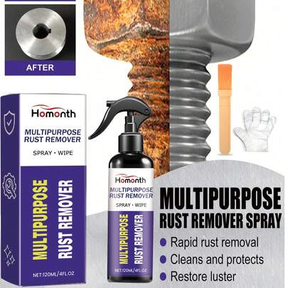 rayhong 4/2/1 Pack Stainless Steel Rust Remover, Stainless Steel Cleaner, Faucet, Door Handle, Bathroom, Kitchen, Sink, Cookware Cleaning Agent, Effective Rust Removal Without Damaging Metal (Random New/Old Model Shipped)