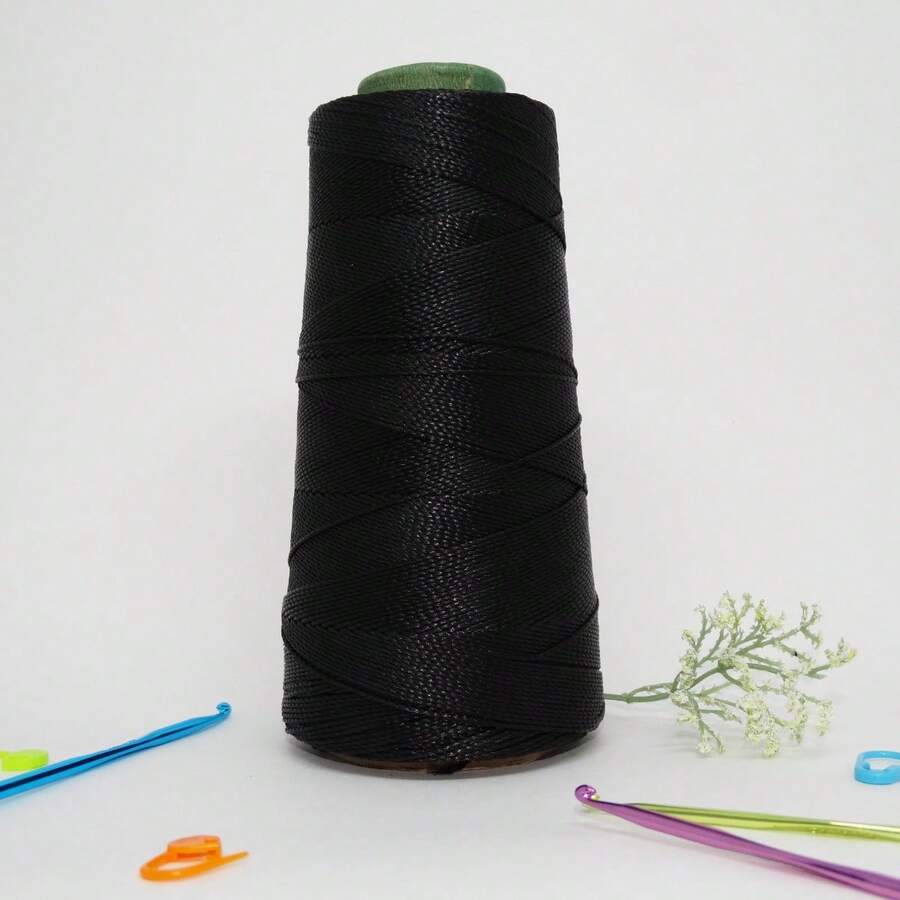Queen Thick Polypropylene Crochet Thread Box Braids, Braids, Handmade Work 500 Meters - 黑色 - 查看 1