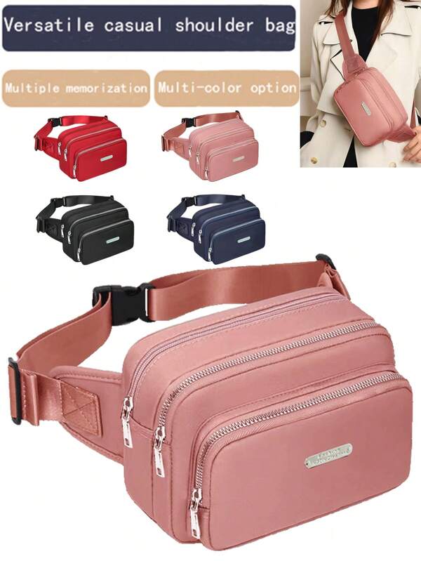 Waist Pack For Men And Women Large Capacity Multi-Layer Utility Bag Business Cash Cash Crossbody Backpack