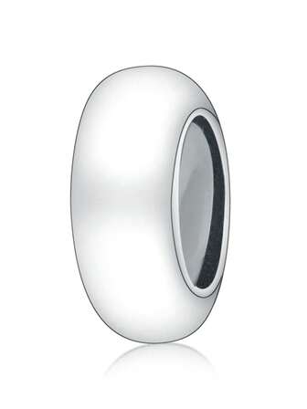 1入簡單925純銀圓形間隔珠子,適用於diy禮品