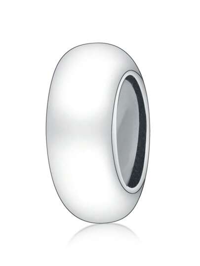 1 Pieza De Cuenta Separadora Redonda De Plata Esterlina 925 Simple Para Regalo Hecho A Mano