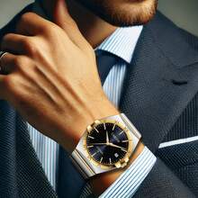 1pc Men's Steel Band Luminous Design Fashionable Versatile Business Style Mechanical Wrist Watch - Watch - View 4