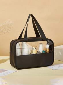 3pcs/1set Clear Toiletry Bag, Women Makeup Bag, Large Travel Cosmetic Organizer, Waterproof Toiletry Pouch For Bathroom, Dorm, Men, Women, Cruise, Beach Trip, Beach Accessories, Holiday Essentials, Summer Vacation Beach Essentials Back To School