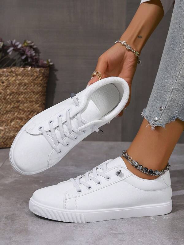 Zapatillas de correr casuales, ligeras y transpirables para mujer, zapatillas blancas versátiles adecuadas para primavera/verano. Se recomienda pedir 1-2 tallas talla grande grandes para pies estrechos